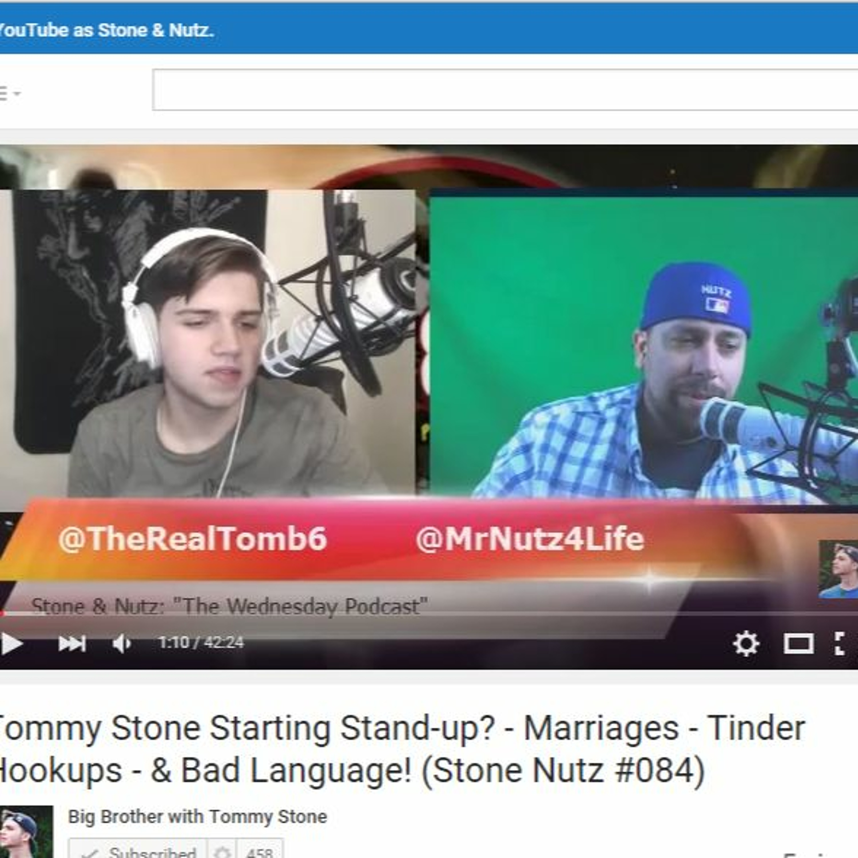 #084: Tommy Stone Starting Stand-up? - Marriages - Tinder Hookups - & Bad Language!