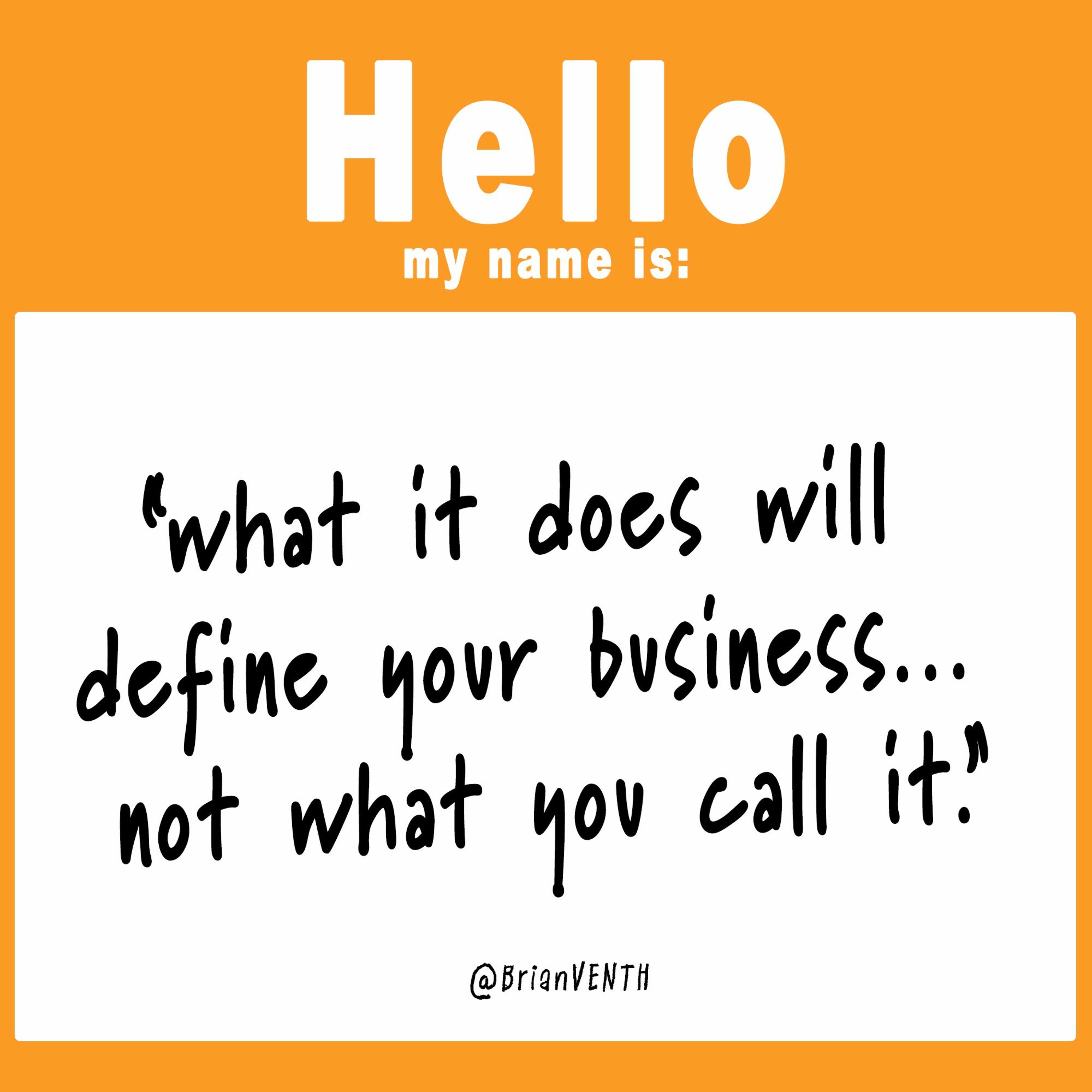 Brian VENTH on The Importance Of Name In Branding