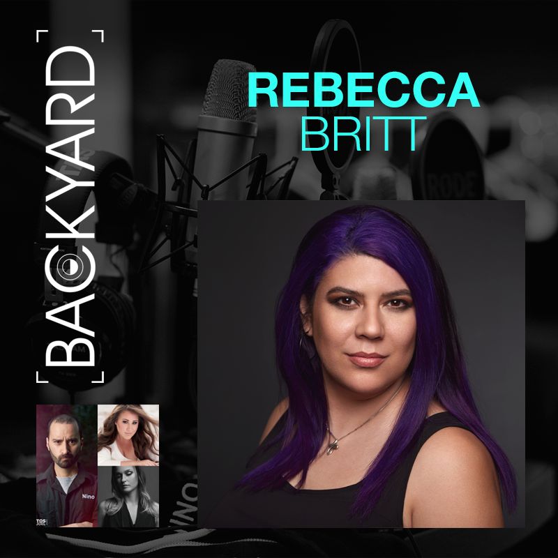 Nino talks to Rebecca Britt at MicroSearch in Houston before her studio shoot.