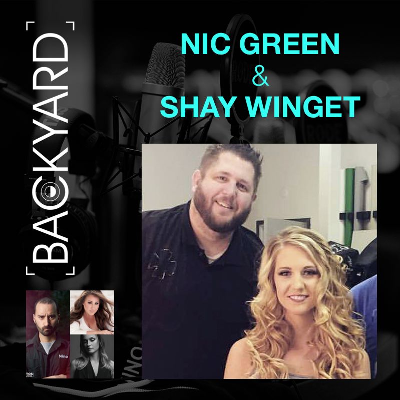 Nino chats with Nic Green and glamour model Shay Winget at the house!