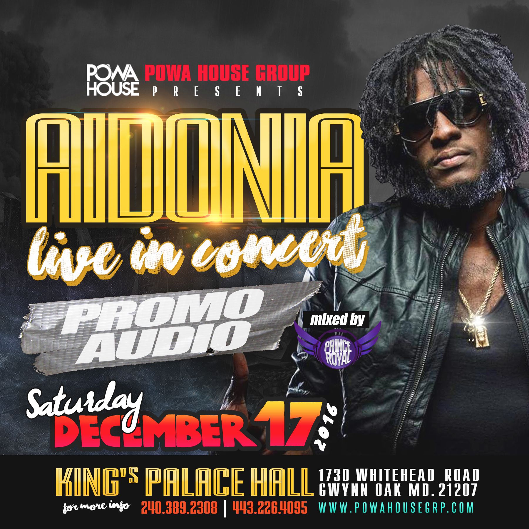 A I D O N I A  Live in Baltimore 12.17.16 - Promo Audio mixed by Prince Royal