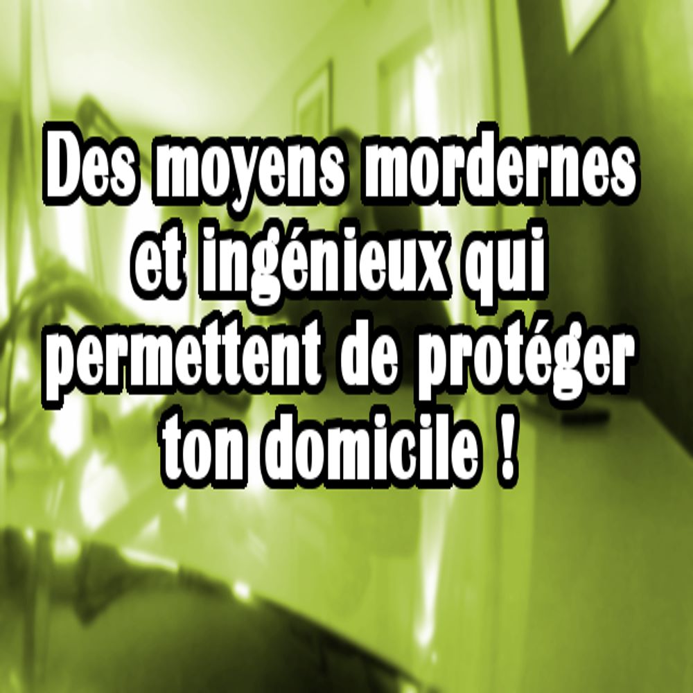 Des Moyens Mordernes Et Ingénieux Qui Permettent De Protéger Ton Domicile