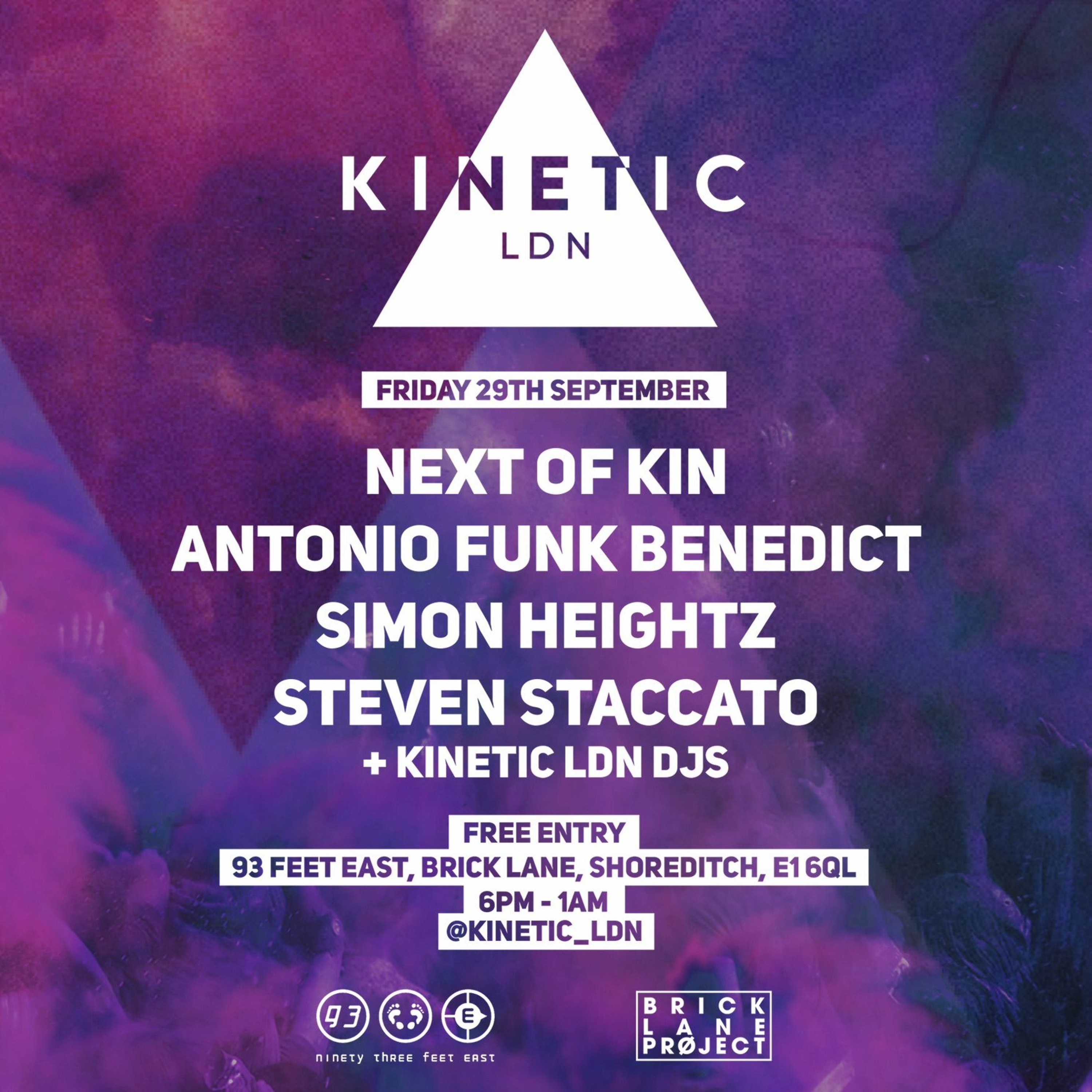 ANTONIO FUNK || LIVE RECORDING || KINETIC || 93 FEET EAST || LONDON || 290917