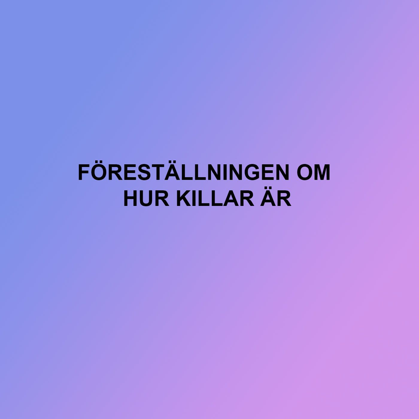 En föreställning om föreställningar, avsnitt 1. Föreställningen om hur killar är