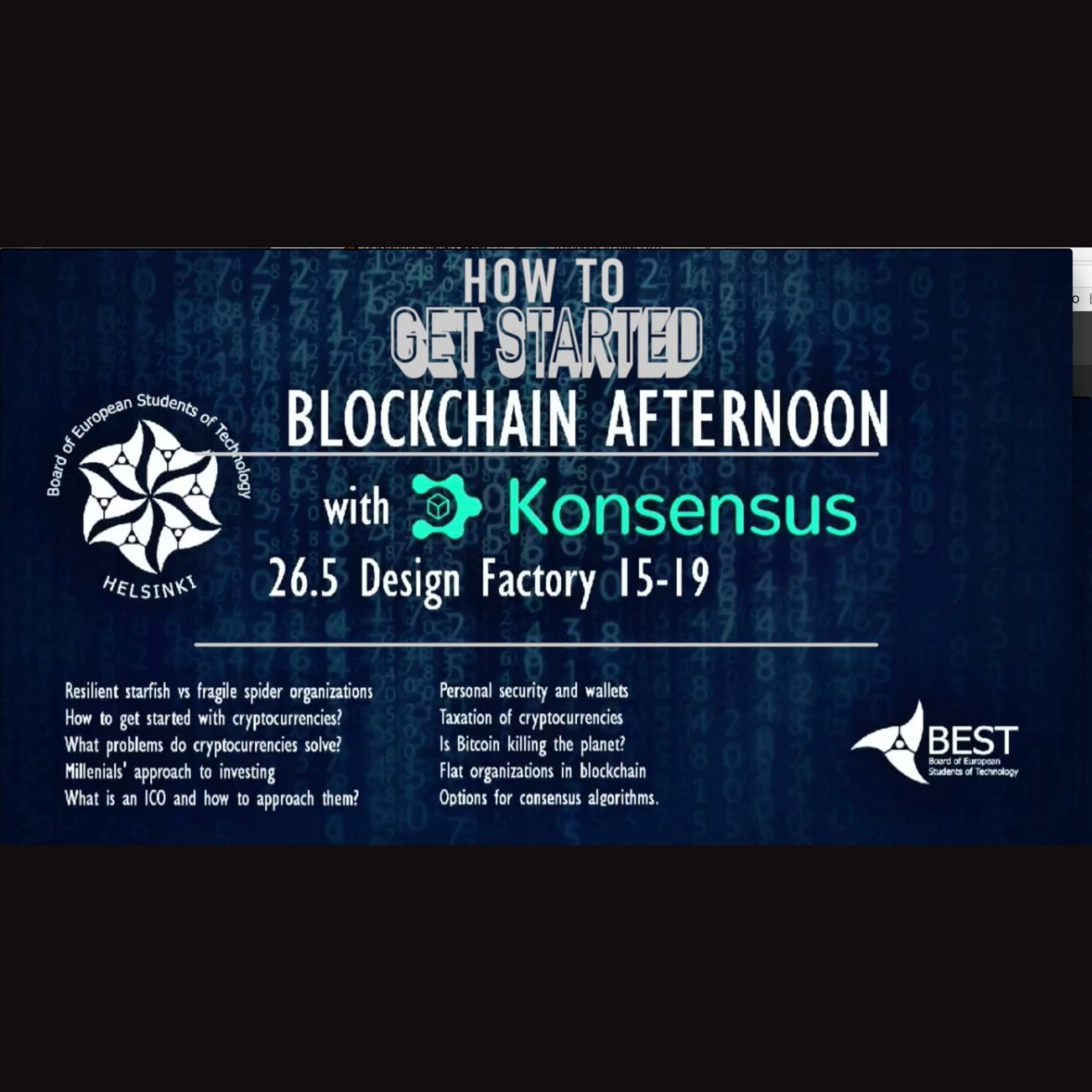 Blockchain Afternoon #2 How to get started with cryptocurrency?