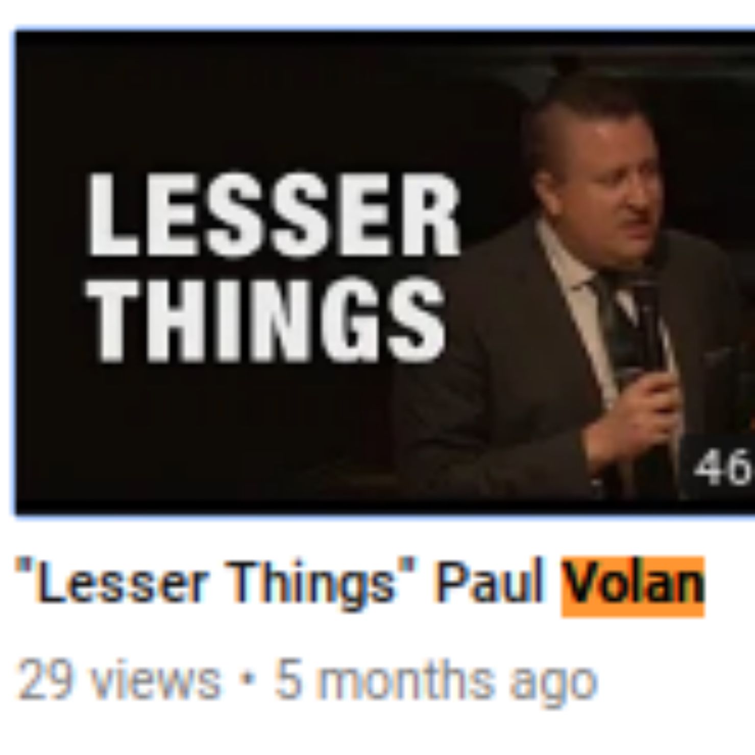 Live to a higher calling, not to Lesser Things Paul Volan Pentecostals of Cooper City