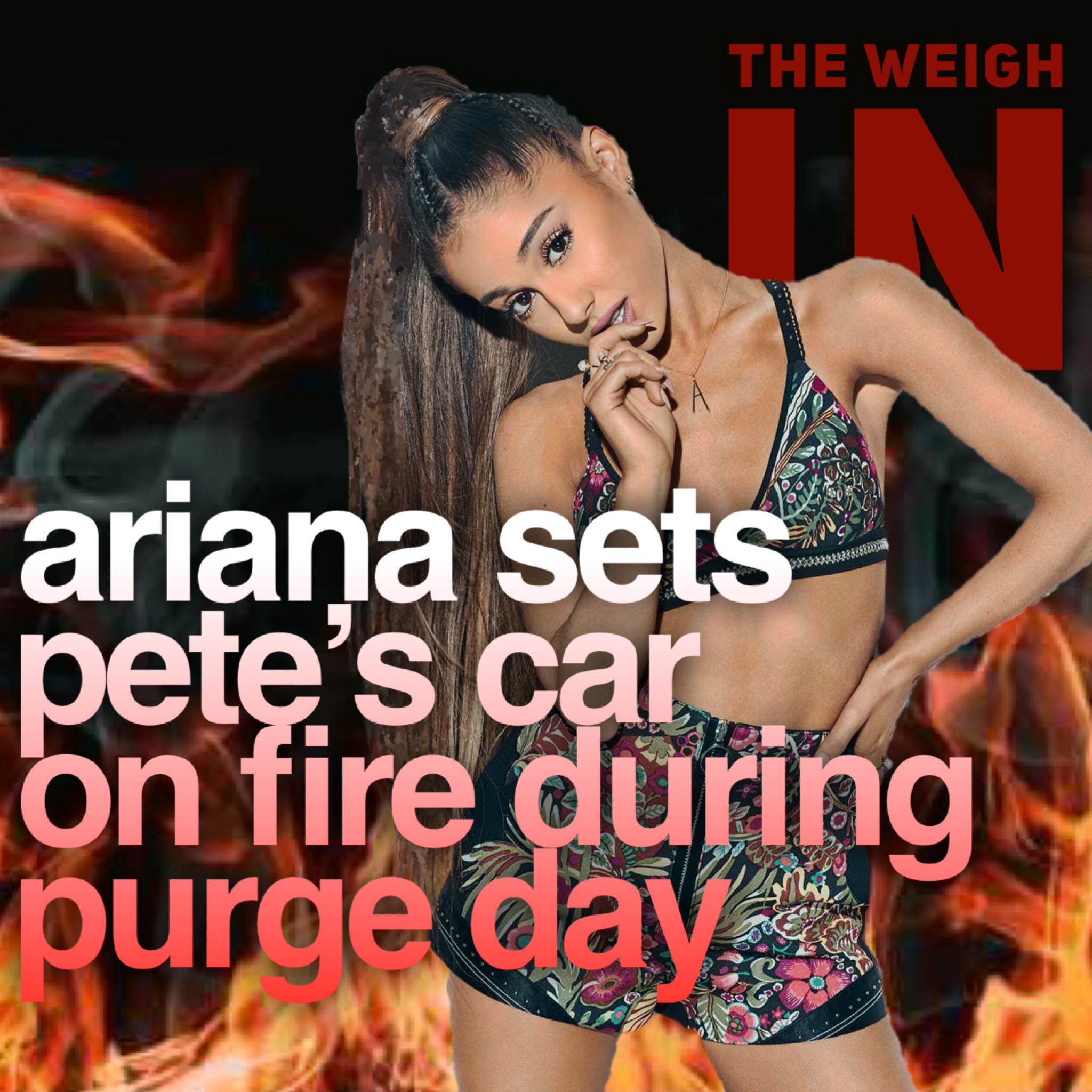 Ariana Sets Petes Car On Fire On Purge Day.
