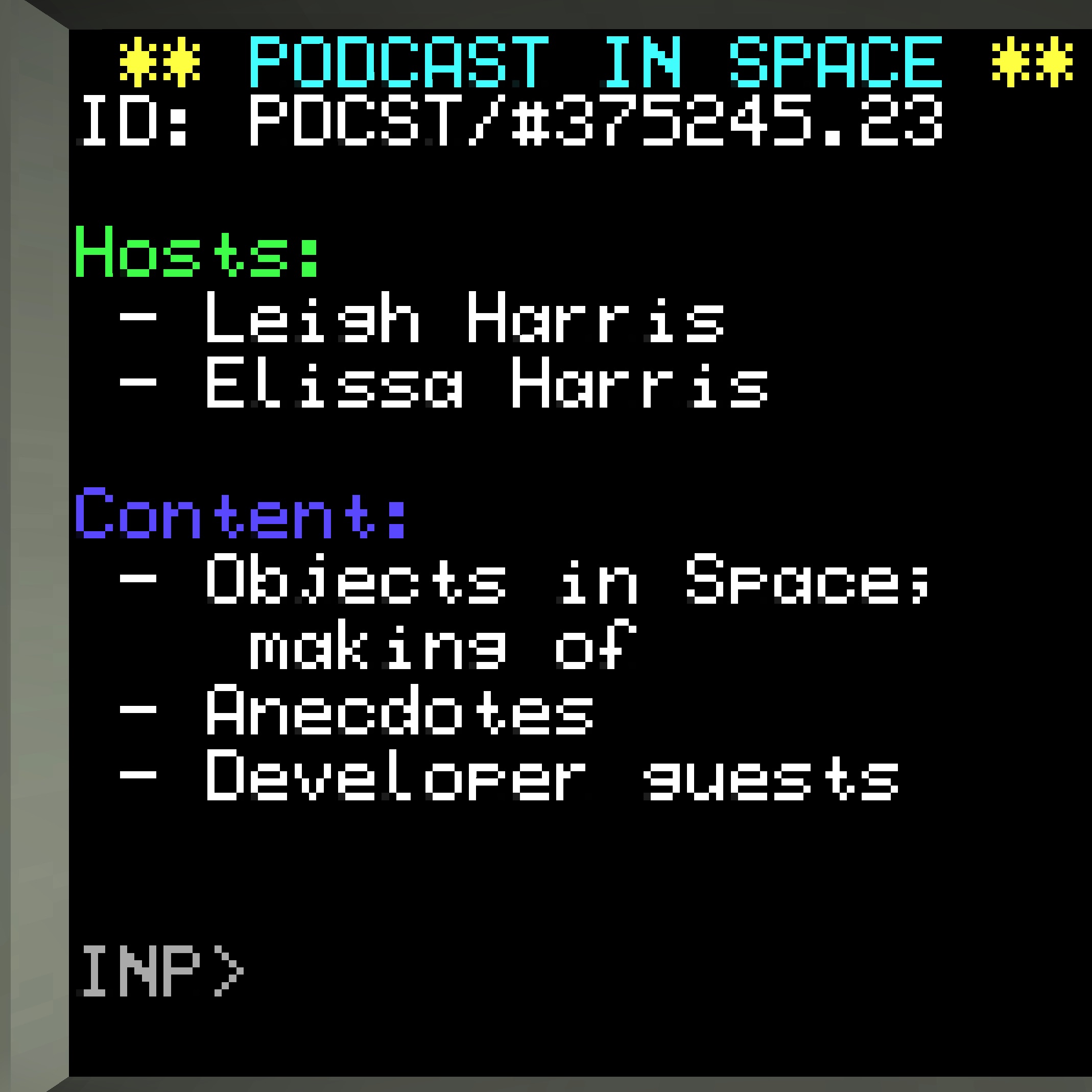 Podcast in Space - Episode 19 - 14 November 2018