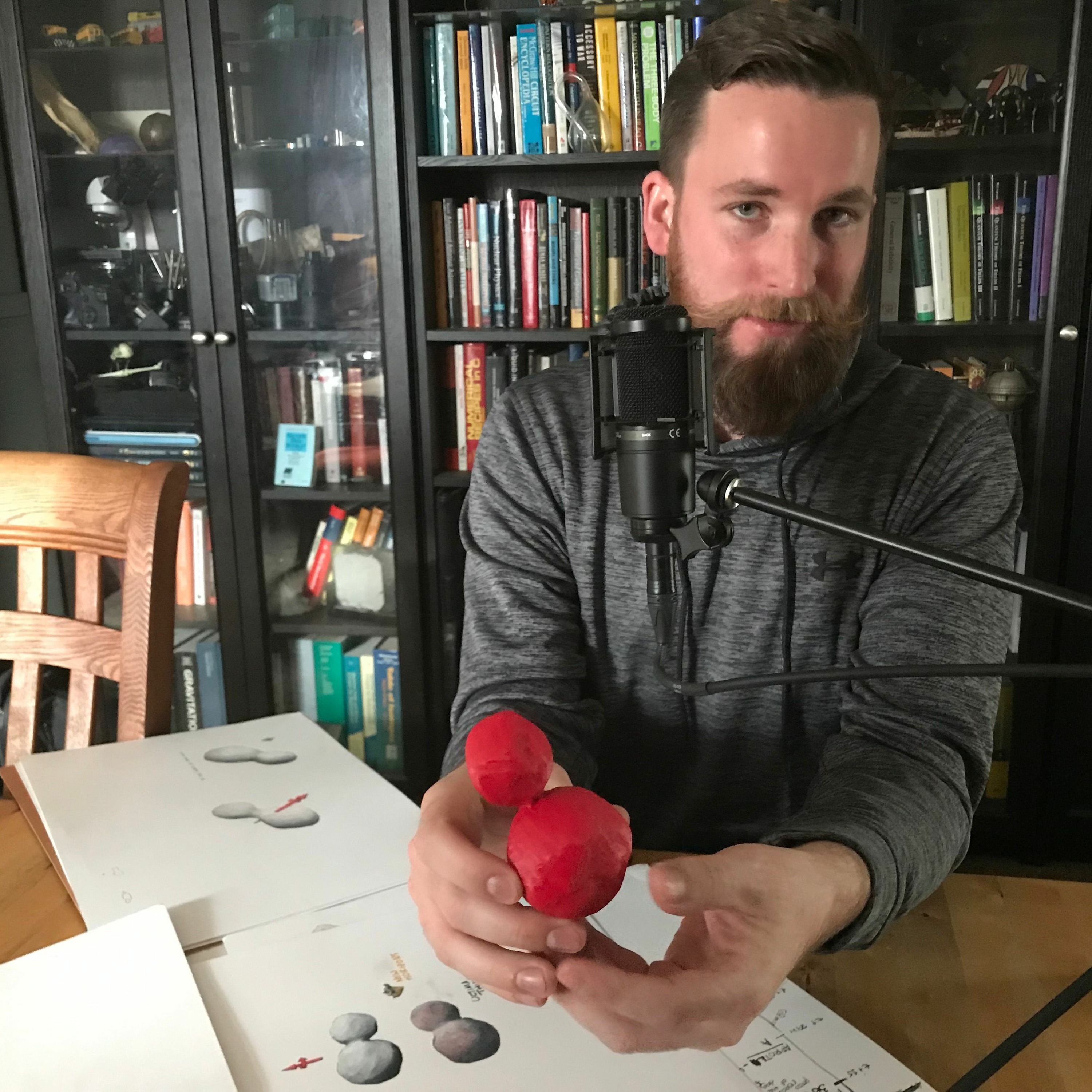 James Tuttle Keane and the sketch of the farthest snowman.