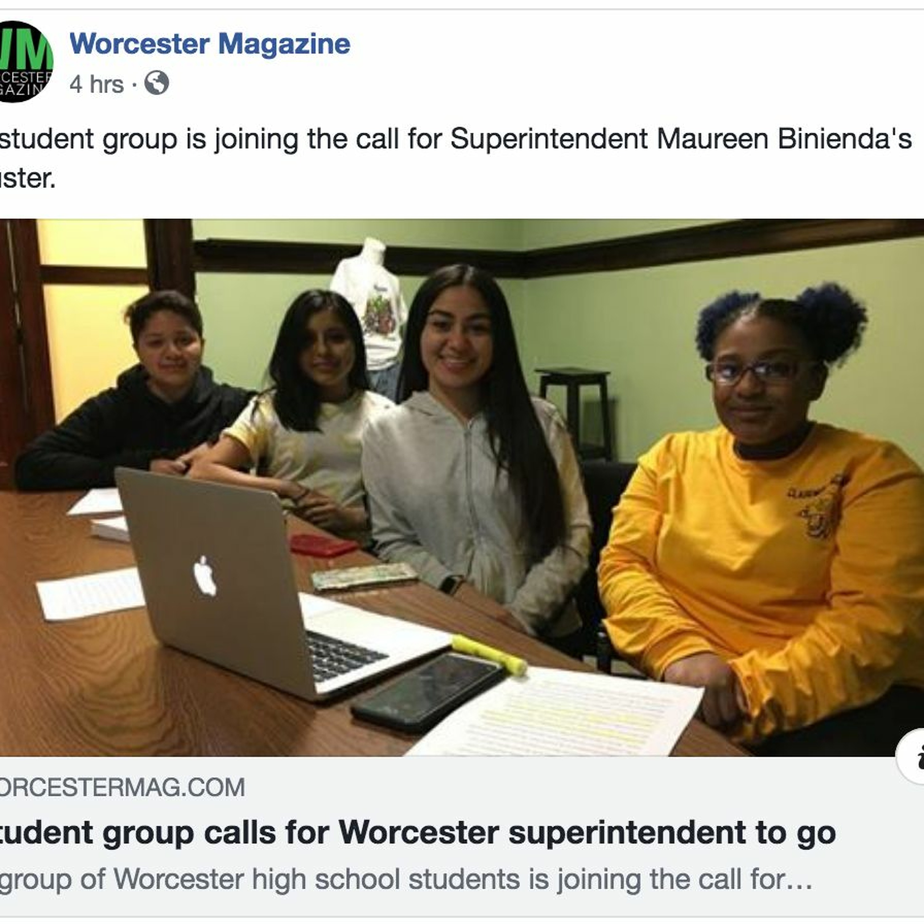 Whiny Worcester kids "demand" qualified superintendent resign
