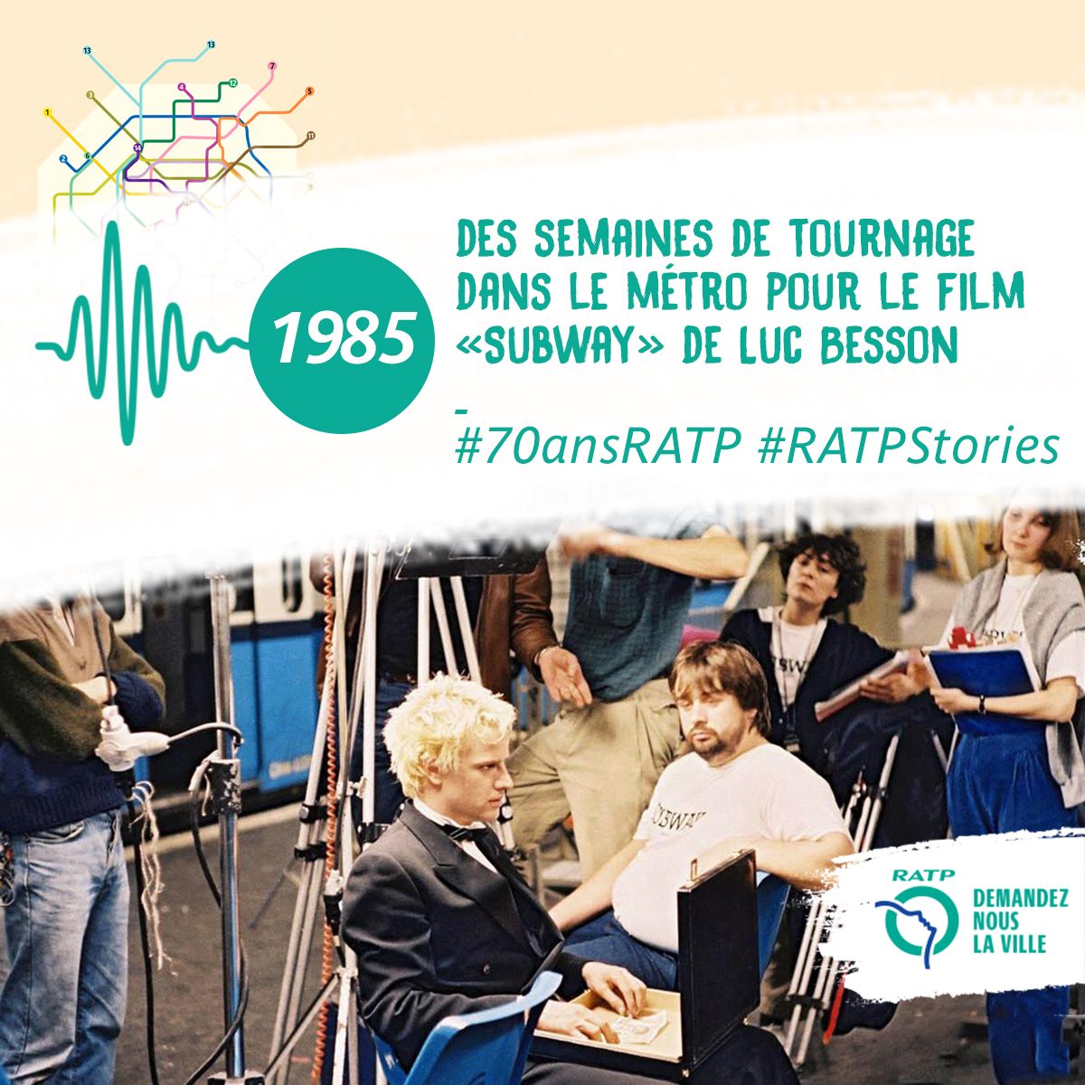 #RATPStories - 1985, des semaines de tournage dans le métro pour le film « Subway » de Luc Besson