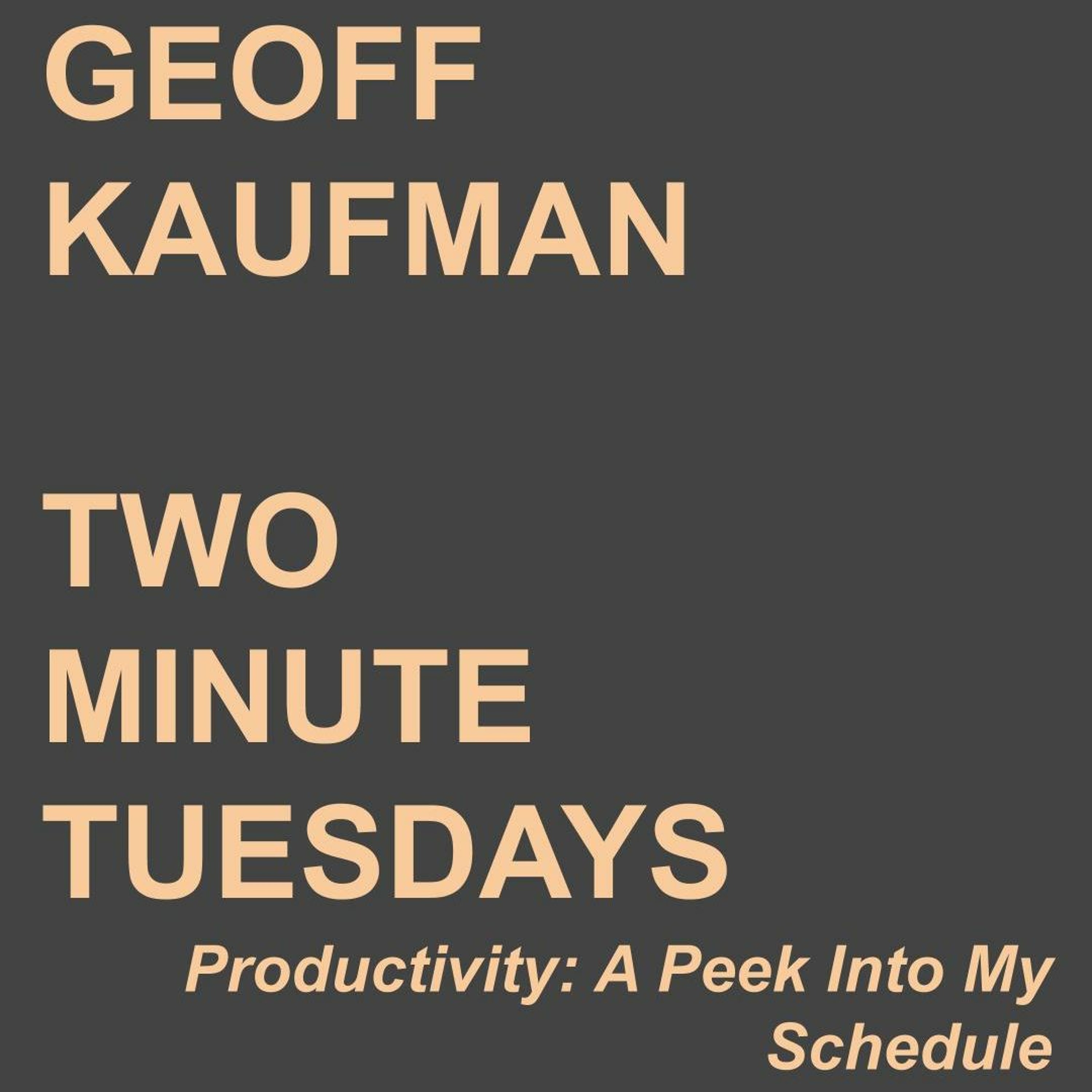 Productivity: A Peek Into My Schedule