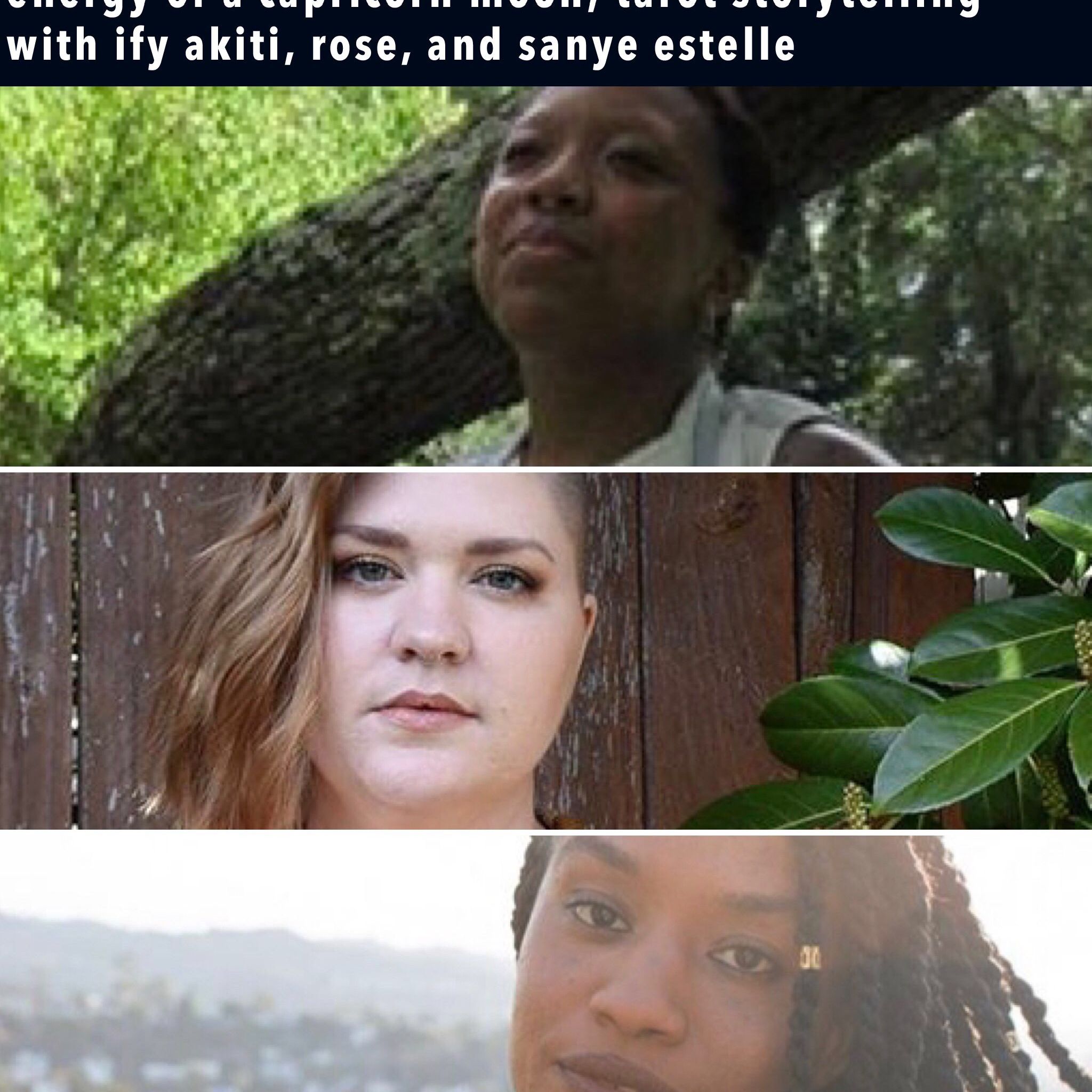 ep30. tarot storytelling with ify akiti, genaviv rose and sanye estelle