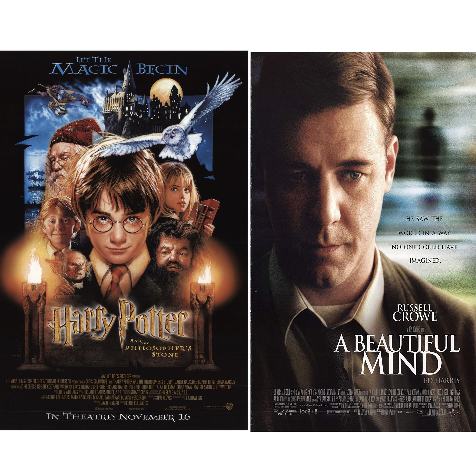 Episode 118 - Battle of 2001: Harry Potter and the Sorcerer's Stone v. A Beautiful Mind