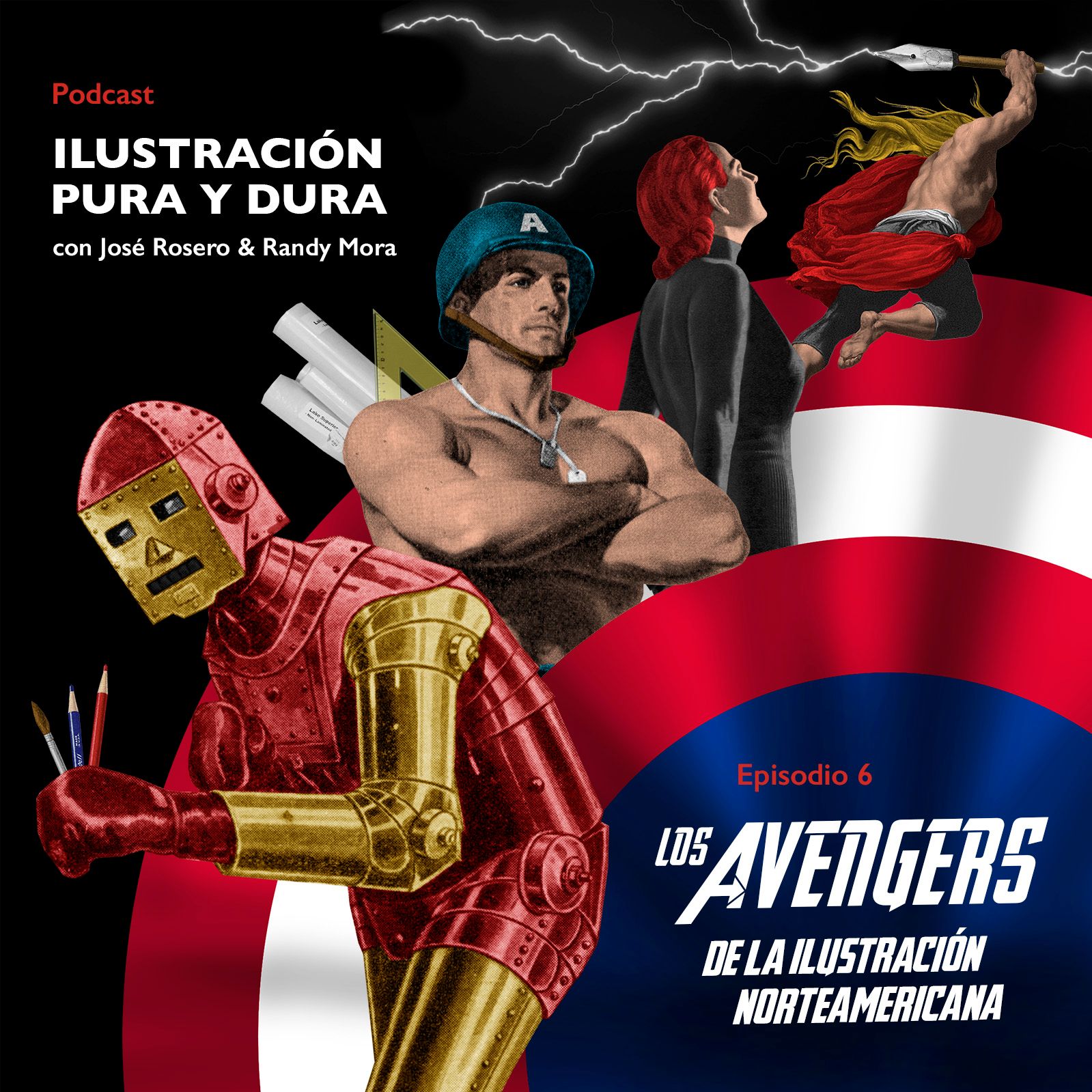 LOS AVENGERS DE LA ILUSTRACIÓN NORTEAMERICANA