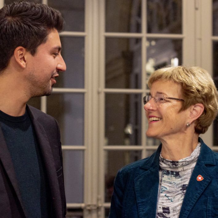 Kommt die Elternzeit? Verena Herzog (SVP) und Fabian Molina (SP) im Generationentalk