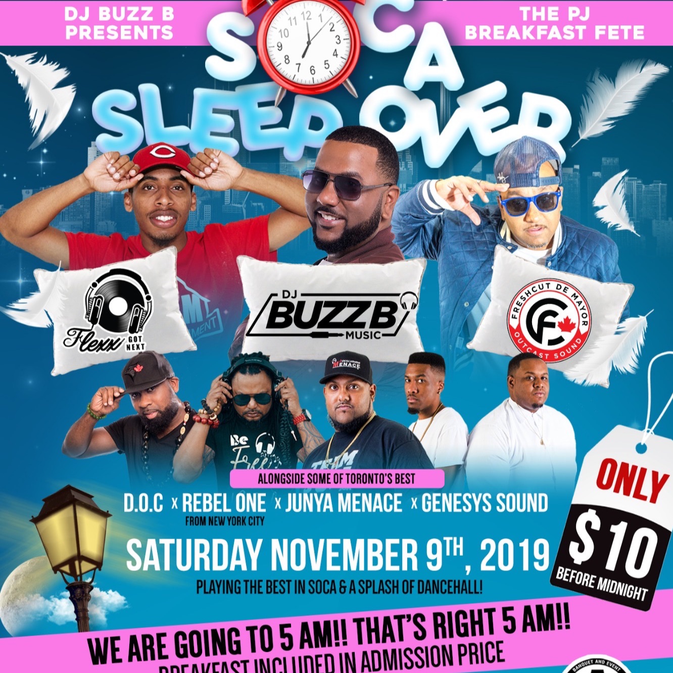 PREP FOR SOCA SLEEP OVER