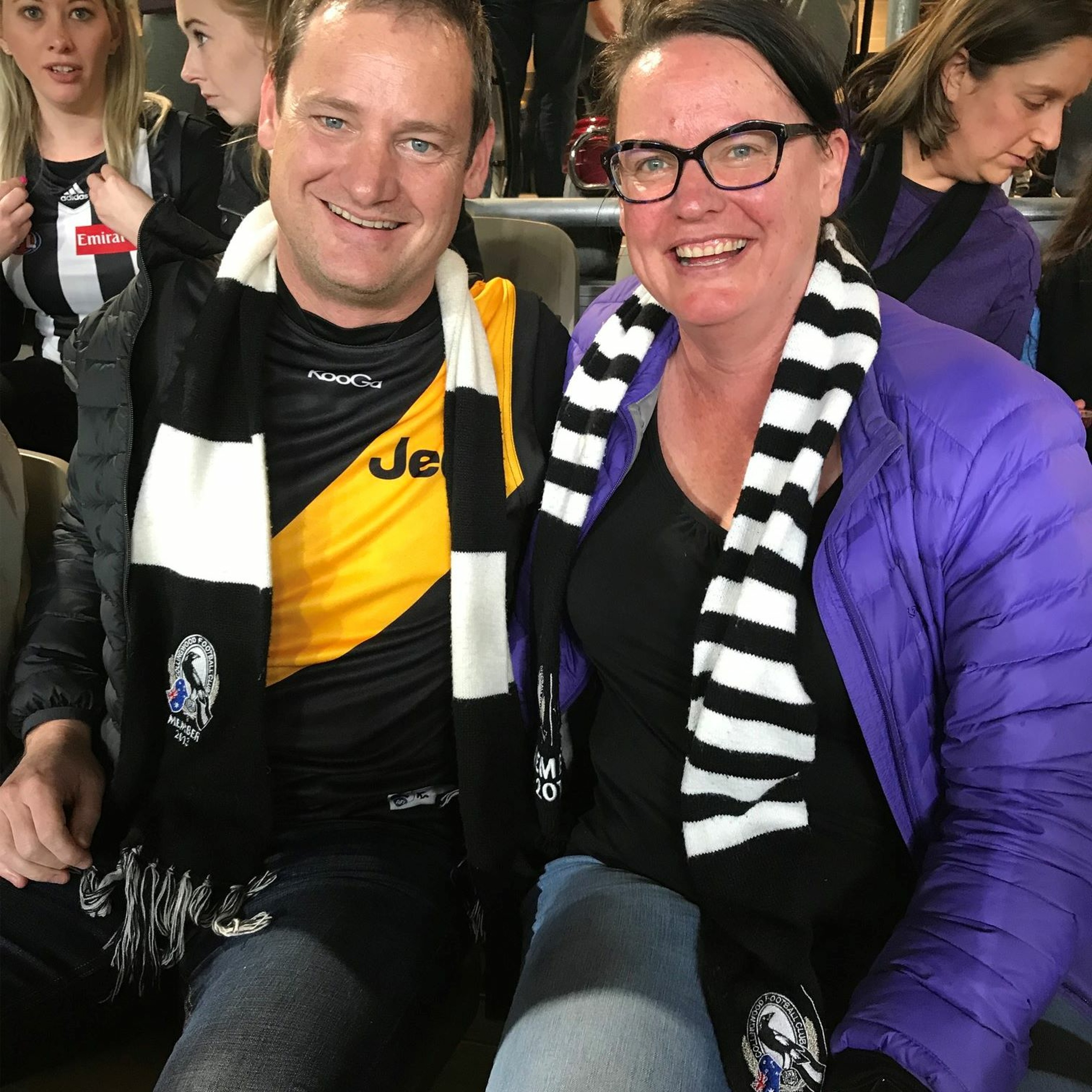 AFLW Tigers and Pies Fanatics