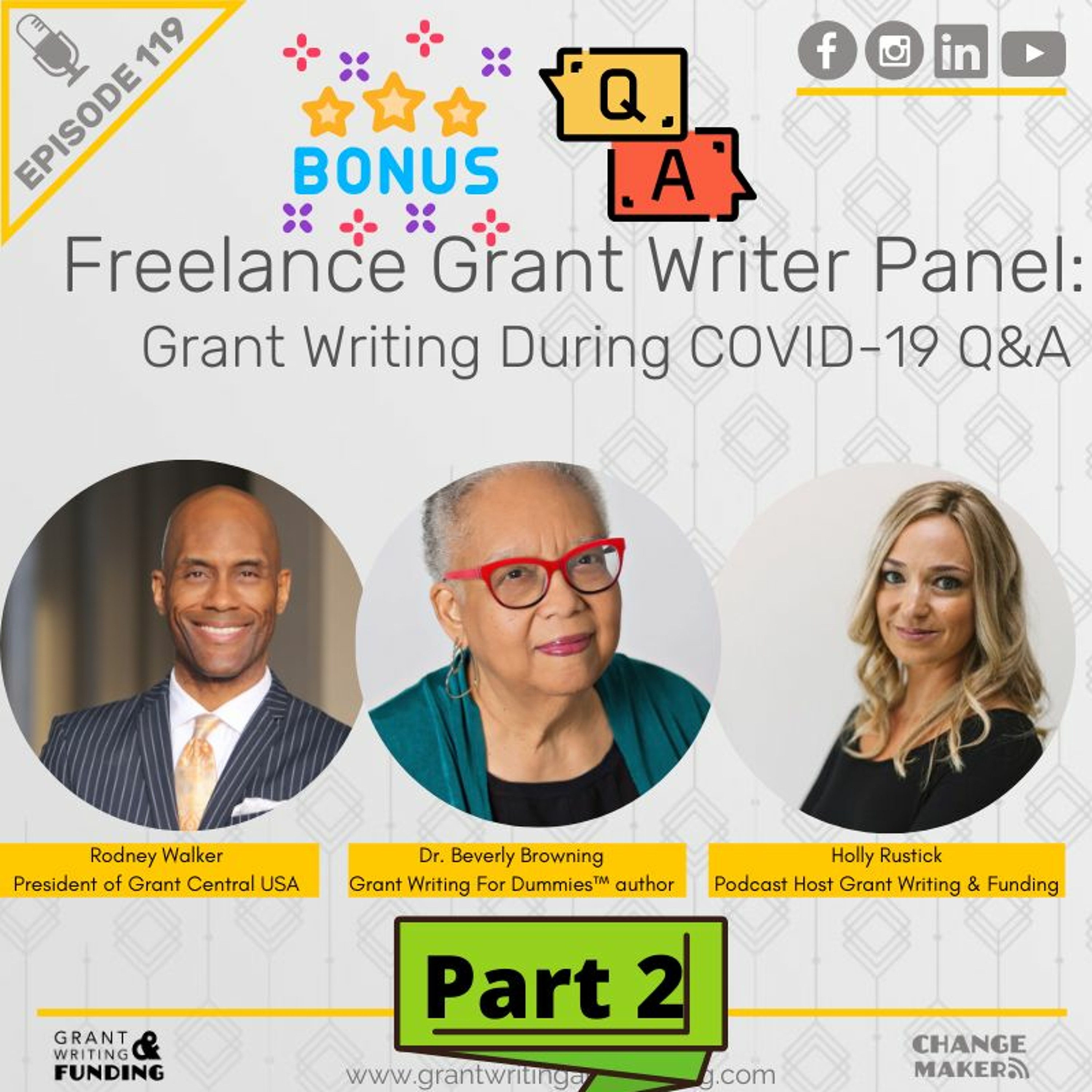 119: BONUS Freelance Grant Writer Panel: Grant Writing During COVID-19 Q&A