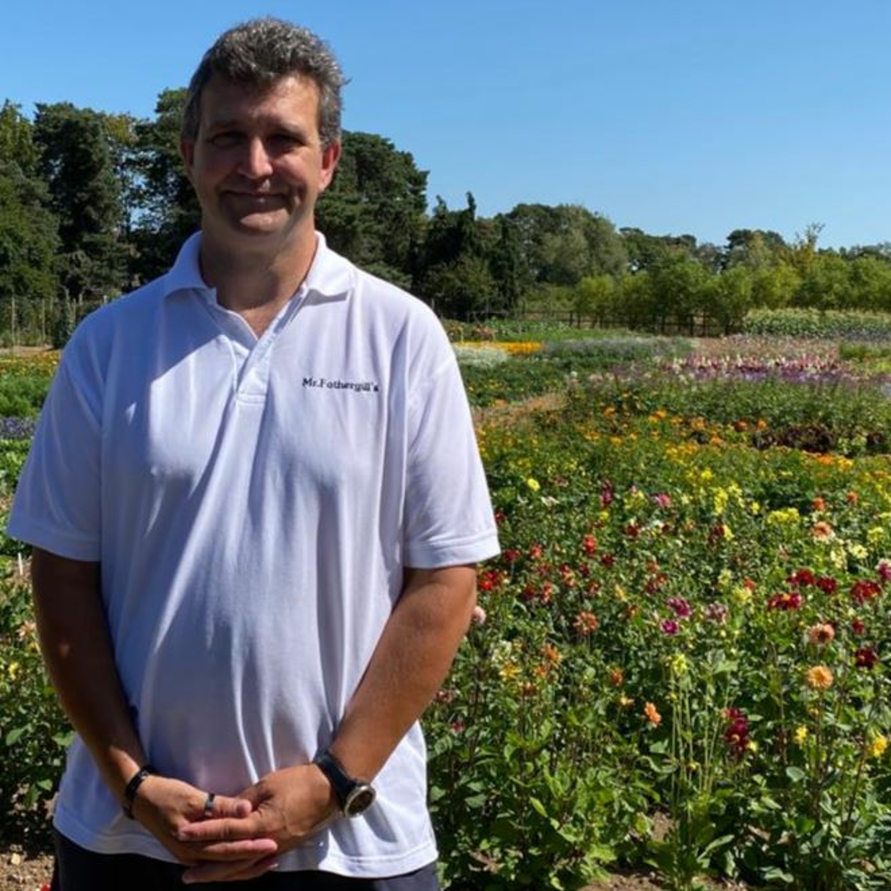 Ken joins David Turner on Mr Fothergill's Seeds trial grounds