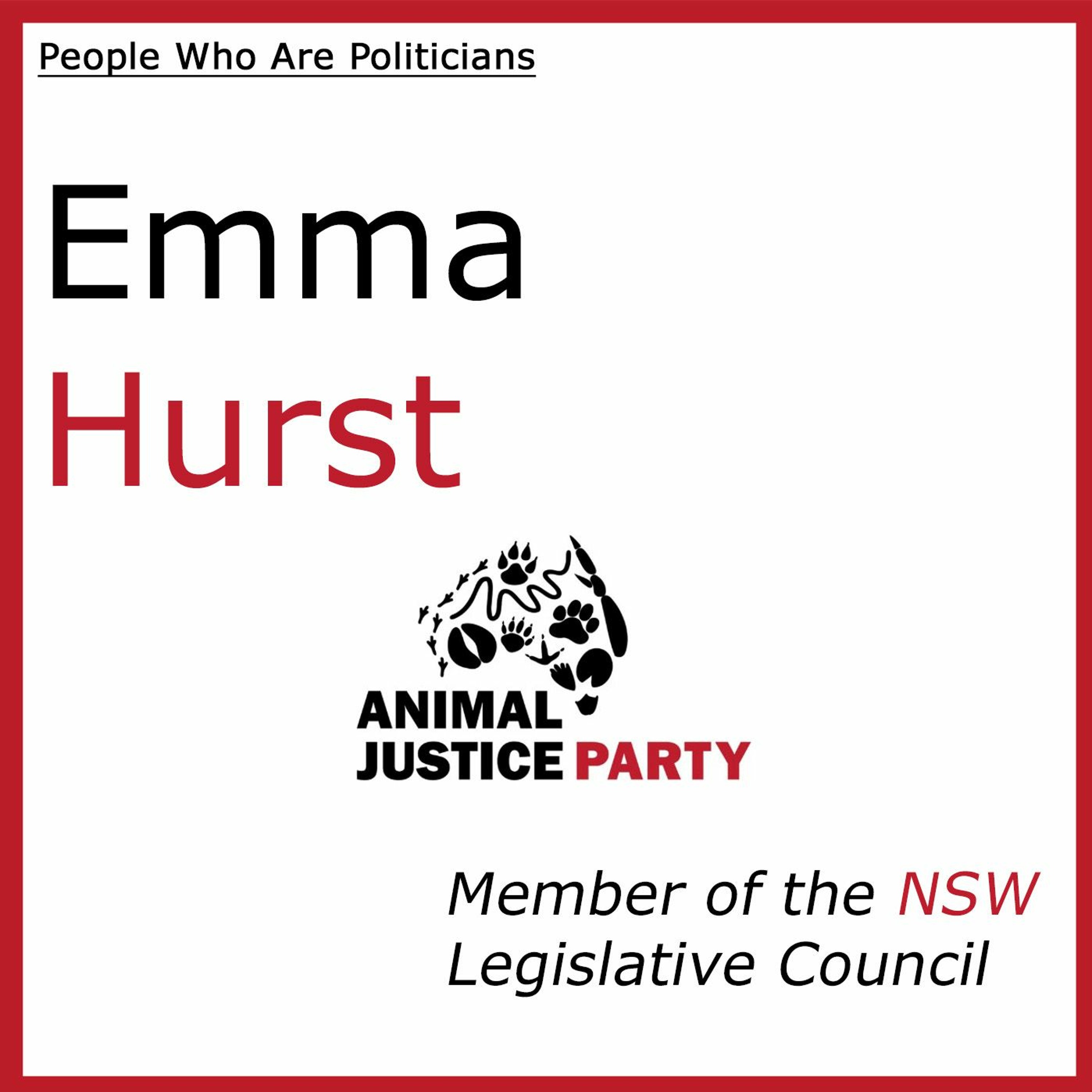 56 Emma Hurst (AJP) - Member Of The NSW Legislative Council