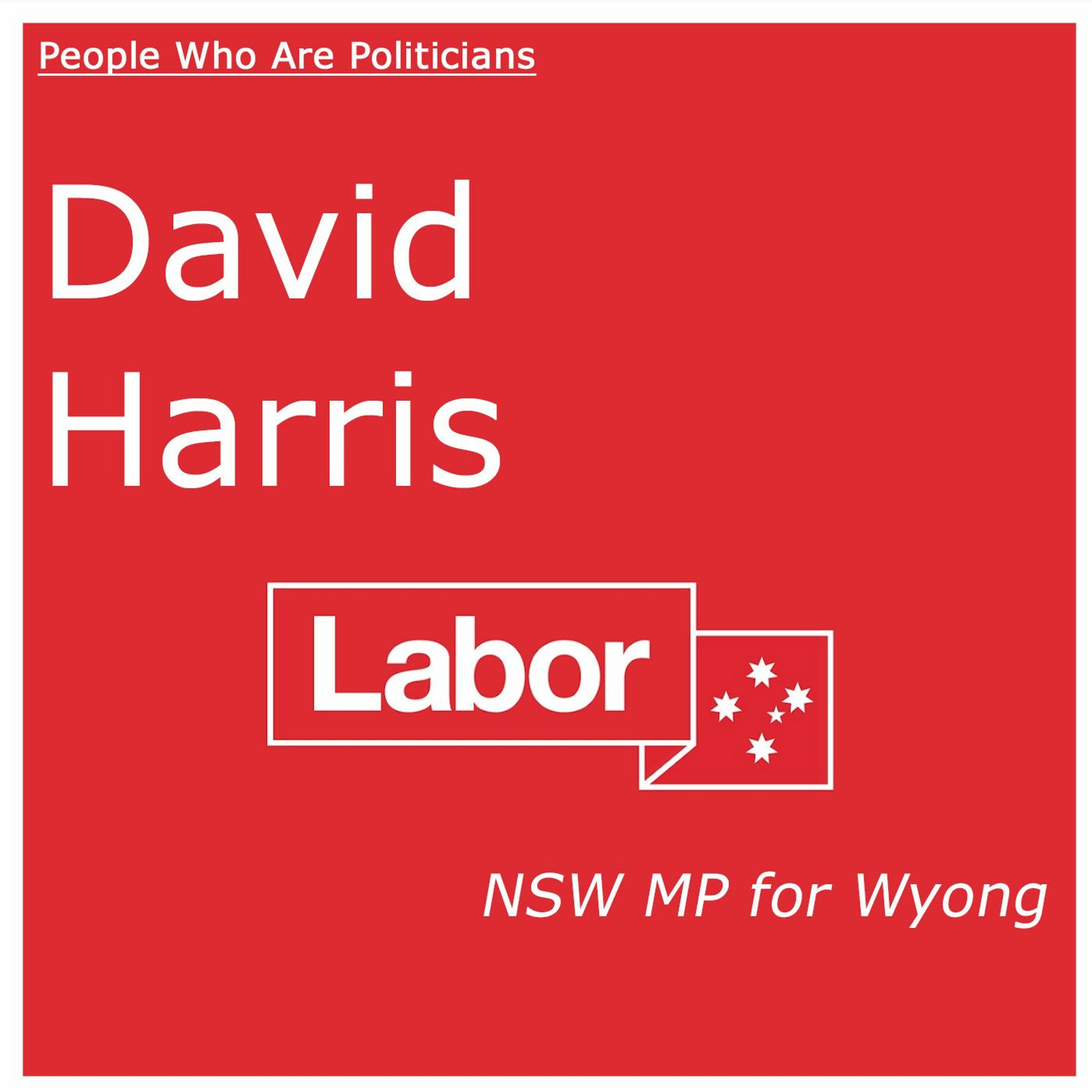 55 David Harris (ALP) - NSW MP For Wyong