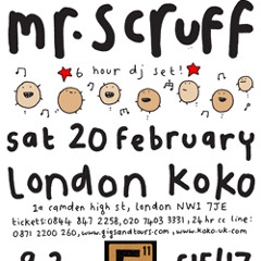 Mr Scruff live DJ mix from Koko, London, Saturday 20th February 2010