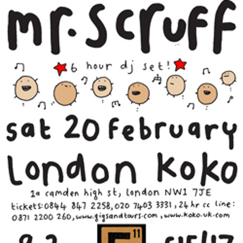 Mr Scruff live DJ mix from Koko, London, Saturday 20th February 2010