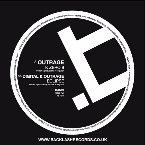 K Zero 9 - Outrage - Backlash Records 003 (April 2010)