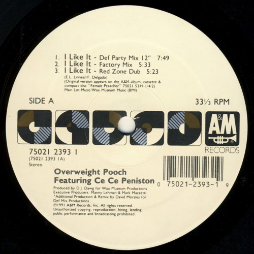 Overweight Pooch Featuring Ce Ce Peniston - I Like It (Red Zone Dub)