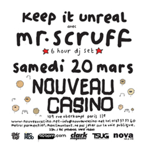 Mr Scruff live DJ mix from Nouveau Casino, Paris, Sat 20th March 2010