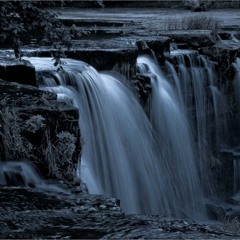 Waterfall in the dark