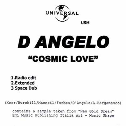 Stream 2005 D ANGELO Cosmic Love (Radio Edit) by ASTRALBODY 1997