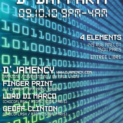 D'JAMENCY_extract groovy dj-set @ 4 Elements_Paris_FR_October 2010_TGSpodcast #1