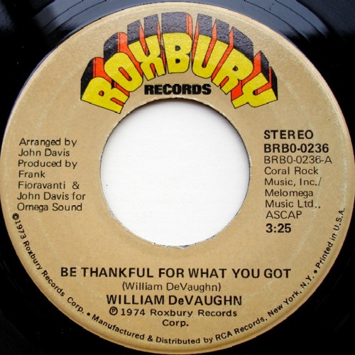 William DeVaughn Be Thankful For What You've Got... A 4AM Mix