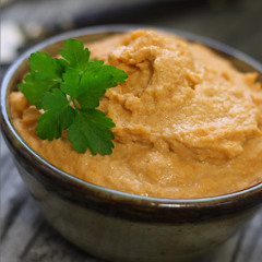 Roasted Red Pepper and Almond Humus