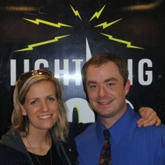 Katie Herzig performing in the Lightning 100 studios with Lt. Dan Buckley 3-24-11