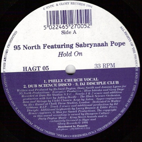 95 North feat. Sabrynaah Pope☆Hold On (DJ Disciple Dub)