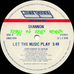 Shannon - Let The Muisc Play (Zero & Zest Remix)