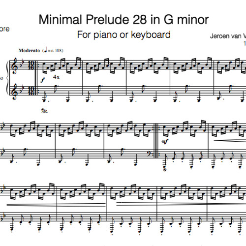 Stream Minimal Prelude 28 in G Minor by Jeroen van Veen | Listen online for  free on SoundCloud