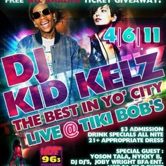Wiz Khalifa / DJ Kid Kelz (Live Mix @ Tikki Bobs Down Town Club Indy)  (May 9th, 2011)