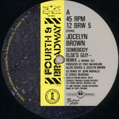 Jocleyn Brown Somebody Elses Guy RARE M+M Accapella Dub unreleased