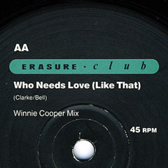 Erasure - Who Needs Love (Like That) (Winnie Cooper Mix)