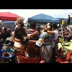 Women's drum circle at Squamish Nation Pow Wow