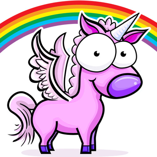 Rainbows pink dancing fluffy unicorns on Stream Pink