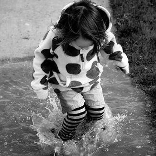 walking  on rain water !!