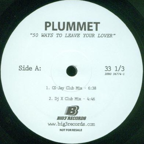 Plummet - 50 Ways to leave your lover - CS-Jay Remix (2005)