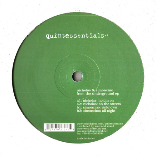 QUINTESSE23 - Nicholas - "Holdin On"