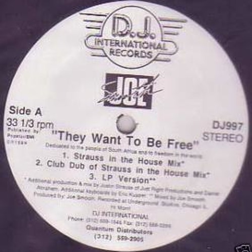 Joe Smooth - They Want To Be Free - Strauss In The House Dub Mix - 1989 -DJ International Records