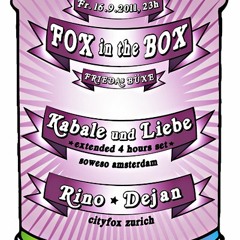 KABALE UND LIEBE @ Fox in the Box - Friedas Büxe 16-09-2011, ZURICH    part 1 of 2